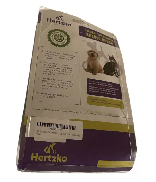 HERTZKO Self-Cleaning Slicker Brush for Dogs and Cats Pet Grooming Dematting Bru