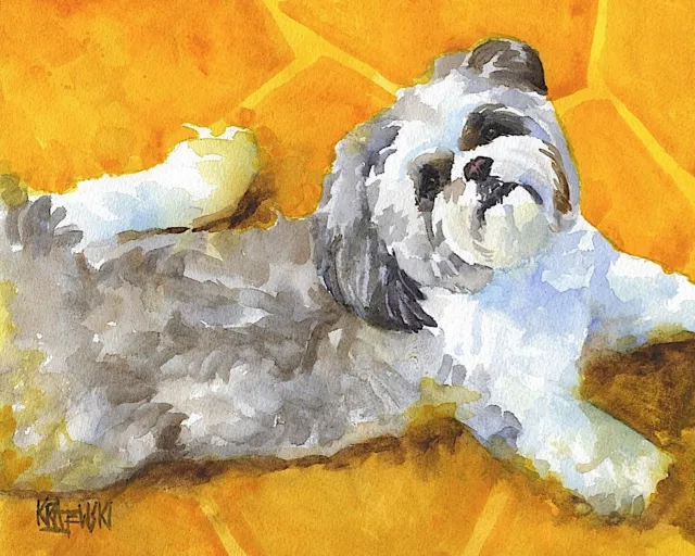 Shih Tzu Gifts | Art Print form Painting | Poster, Picture, Home Decor, 11x14