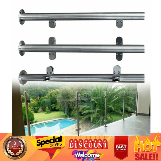 GLASS BALUSTRADE RAILING Posts Clamp Stainless Steel for Garden Balcony