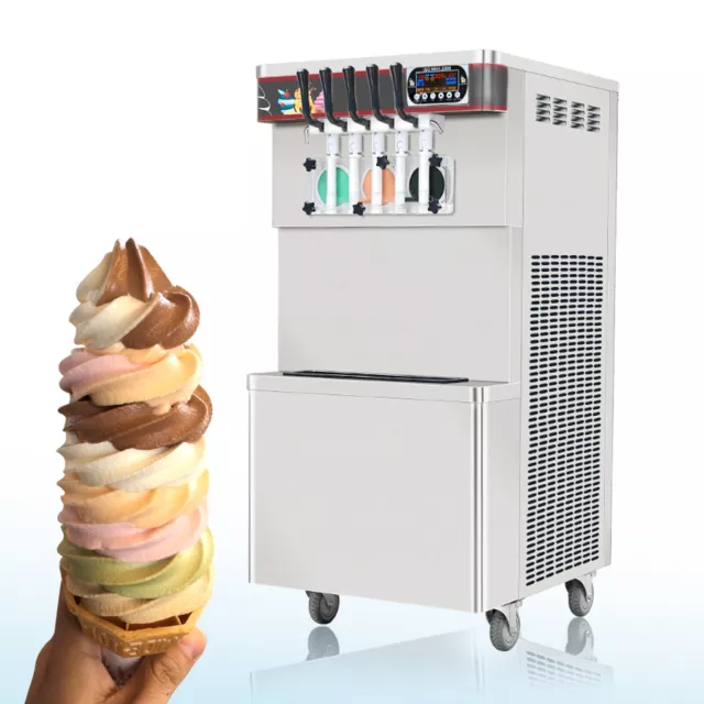 Kolice Commercial ETL 5 flavors soft serve ice cream machine 3+2 mixed flavors