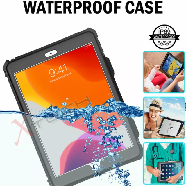 For Apple iPad 10, 10.2, 9.7, Air, Mini 6 5 4 Tough Shockproof WATERPROOF Case