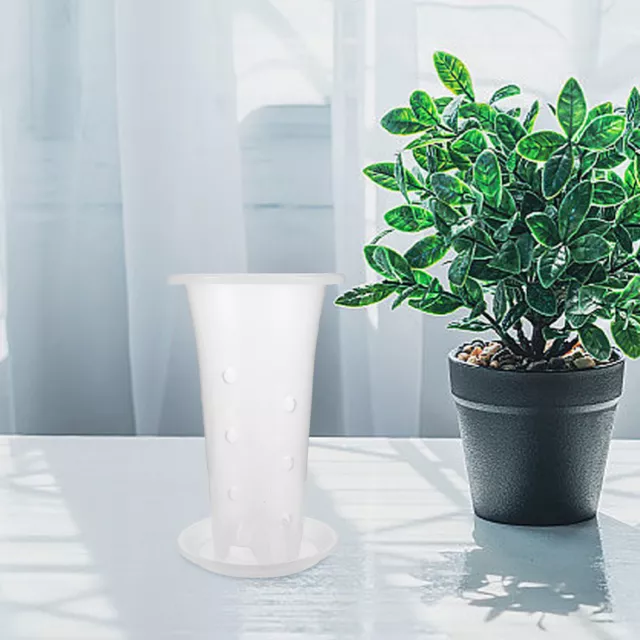 4 Sets Transparent Orchid Pot Nursery Garden Flowerpot Heighten
