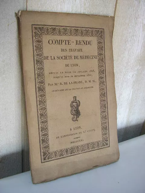 La Prade : Compte-rendu des travaux de la société de médecine de Lyon 1821