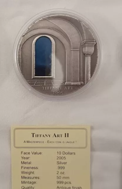 TIFFANY ART 2 Oz Silver Coin 10$ Liberia 2005. THE SECOND COIN.