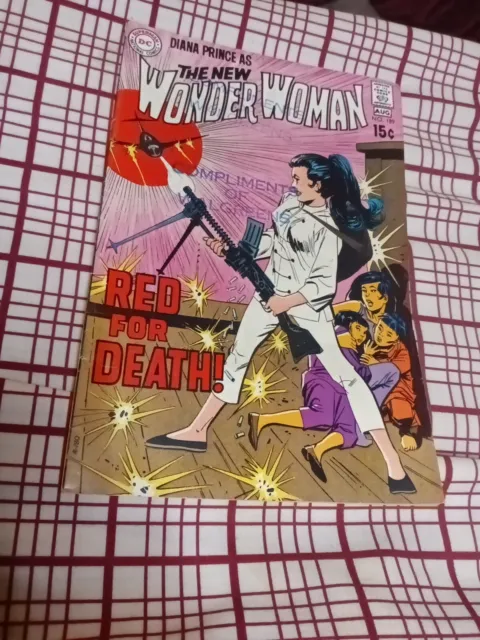 WONDER WOMAN #189 DC Comics 1970 Red For Death!" Iconic Cover 15c Bronze Age