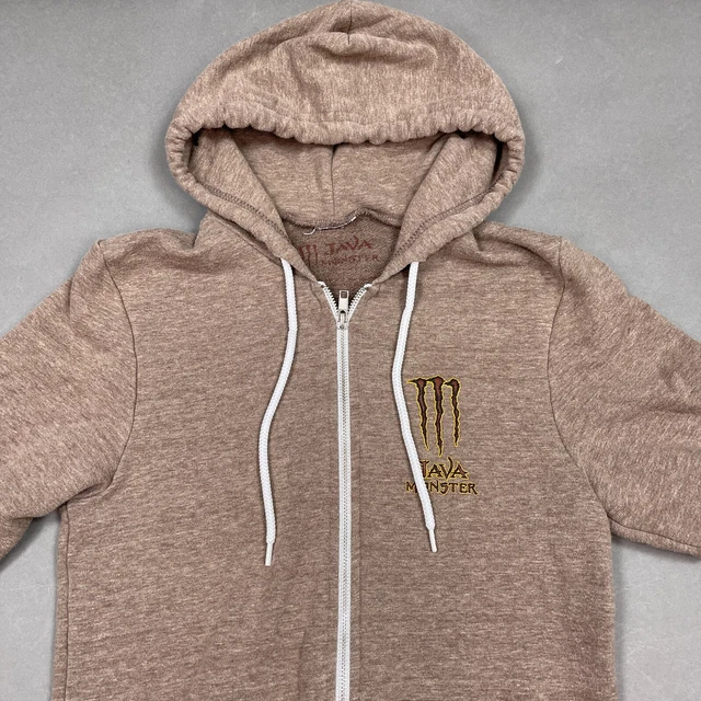 JAVA MONSTER JACKET Youth Medium Brown Hoodie Sweatshirt