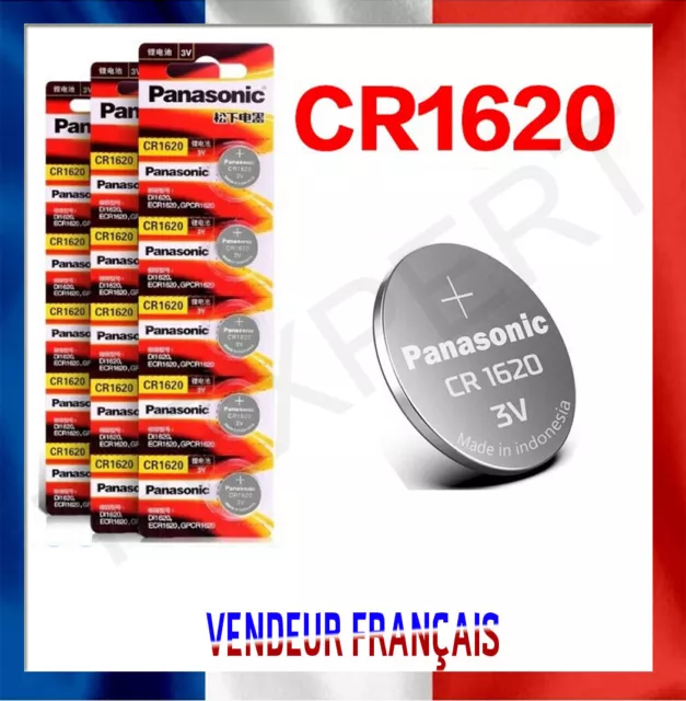 Pile CR1620 Lithium 3V PANASONIC Pile bouton DL1620 ECR1620 GPCR1620