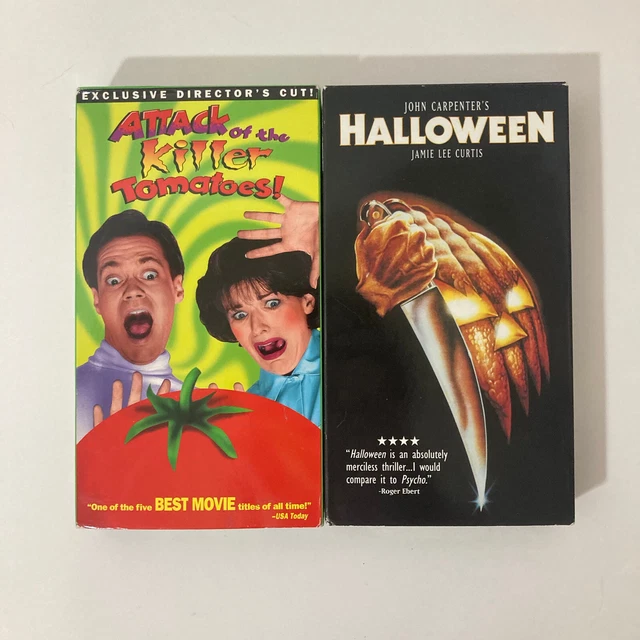 HORROR VHS JOHN Carpenters Halloween & Attack Of Killer Tomatoes