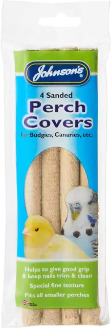 Johnsons Veterinary Products M080 Perch Covers for Budgies, Canaries, 4 Sanded