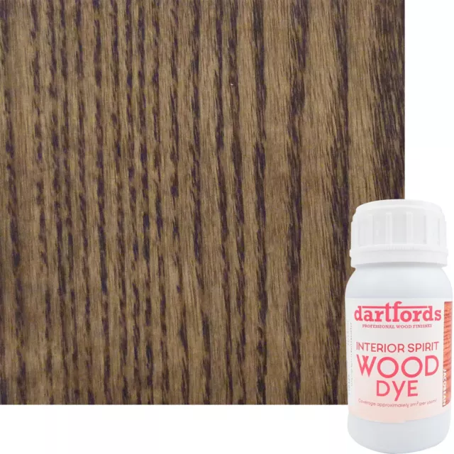 dartfords Dark Brown Interior Spirit Based Wood Dye 230ml Bottle