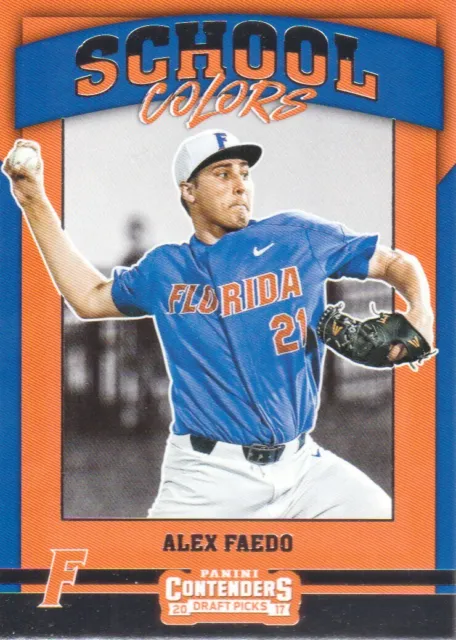 2017 Panini Contenders Draft Picks Baseball School Colors #3 Alex Faedo