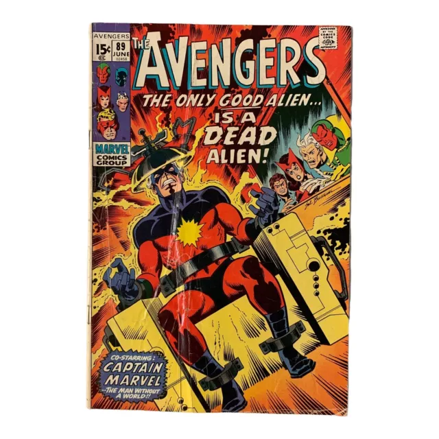 VTG 1971 The Avengers #89 Comic Book Marvel Comics