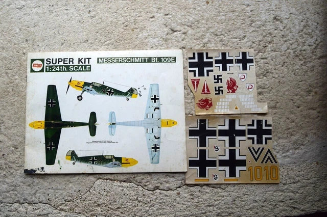 Airfix 1/24 Notice Et Decals Messerschmitt Bf109E