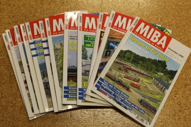 MIBA Die Eisenbahn im Modell  - kompletter Jahrgang 2000 - alle 12 Hefte