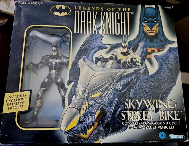 1996 Kenner Elseworlds Legends Of Dark Knight Skywing Street Bike &Figure New