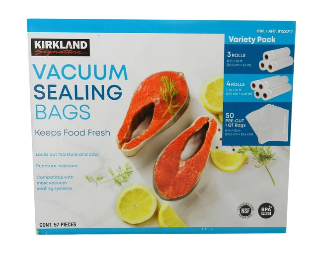 KIRKLAND SIGNATURE VACUUM Sealing Bags Variety Pack 26.99 PicClick