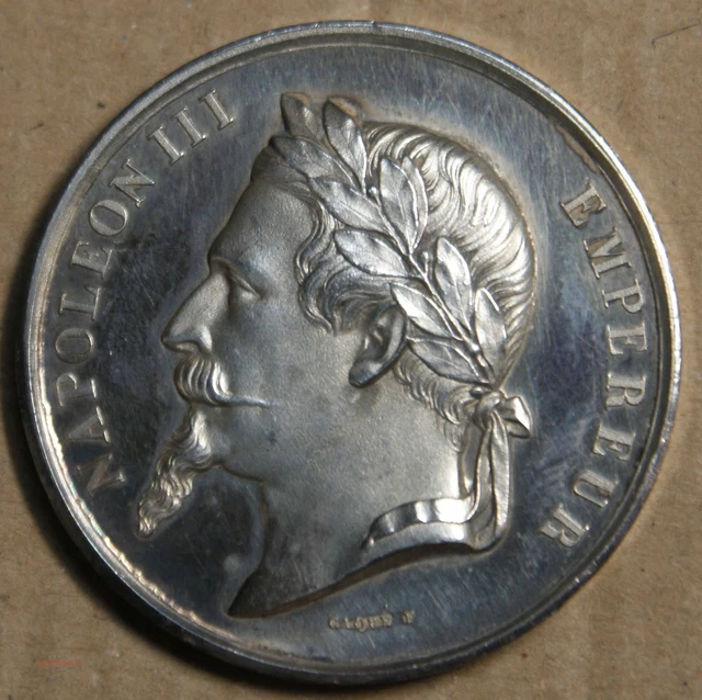 Médaille Argent École Des Beaux-Arts 1872 - Attribuée à Pétua, Pièce Ancienne