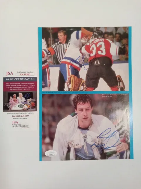 Paul MacDermid Plus 2 Other Signed Autographed Magazine Page JSA