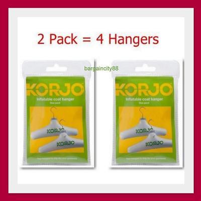 4X Metal Hook Clothes Hangers Luggage Space Saving Travel Suit Coat Hanger 4pcs