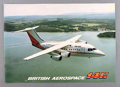 British Aerospace Bae 146 Manufacturers Sales Brochure 1986 Seat Map