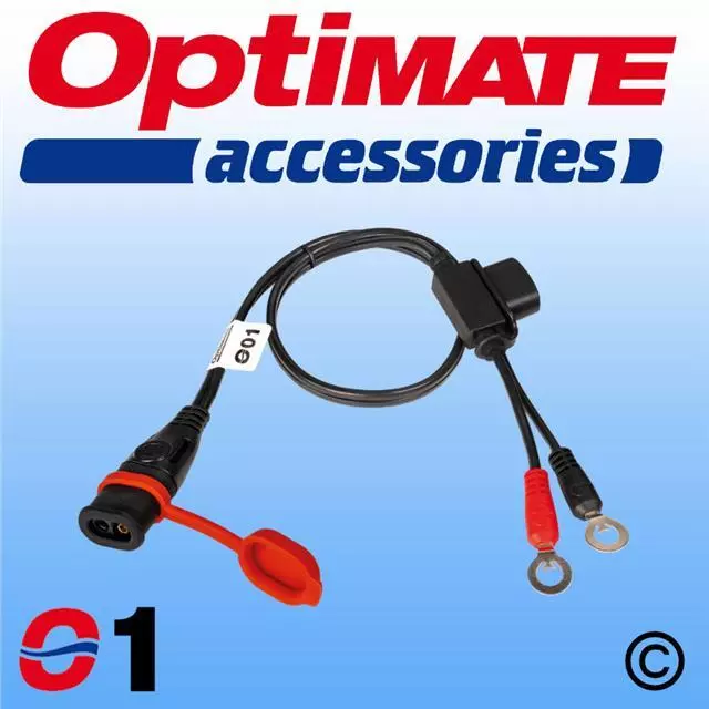 SAE71 OptiMate Weatherproof Waterproof Fused Eyelet 12V Permanent Lead O1