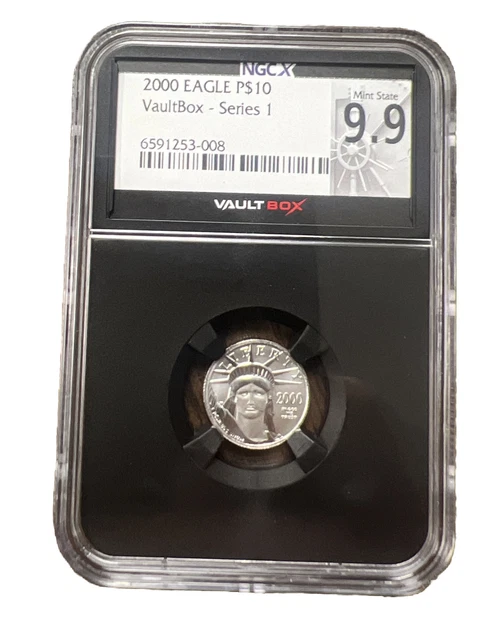 2000 Platinum Eagle P$10 Vaultbox Vault Box Series 1 NGC X 9.9 MS69