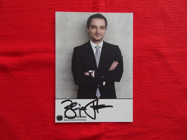 BENJAMIN STRASSER AUTOGRAMM AK Autogrammkarte Politik Politiker MdB FDP