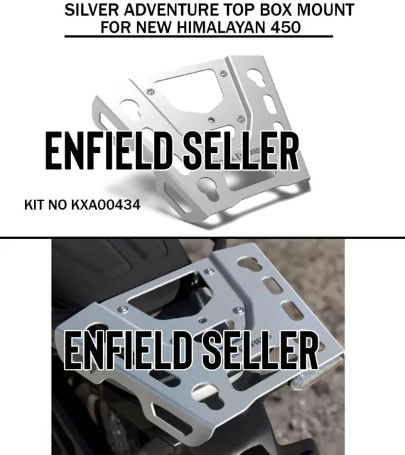 "SILVER ADVENTURE TOP BOX MOUNT" adapté pour Royal Enfield New Himalayan 450