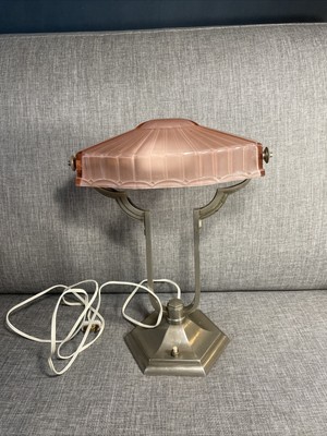 ANCIEN PIED LAMPE ART DECO NOUVEAU BRONZE TULIPE DOME DAUM MULLER  BRANDT ROSES 