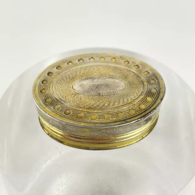 Antique Georgian Solid Silver Oval Vinaigrette 3cm X 2.3cm 1800