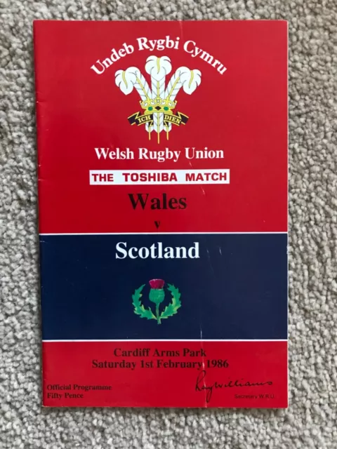 01/02/1986 Rugby Union Programme: Wales v Scotland [At Cardiff Arms Park]. Free