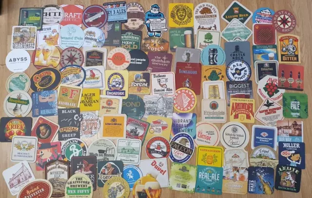 Lote de 100x ALFOMBRILLAS CERVECERAS vintage trabajo nacional e internacional (lote 5)