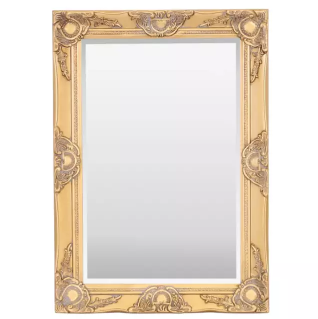 Select Mirrors Haywood Rectangle Wall Mirror Antique Gold 50 x 70cm