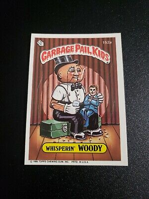 1986 Garbage Pail Kids 152a WHISPERIN WOODY Original Series 4 GPK Card OS4