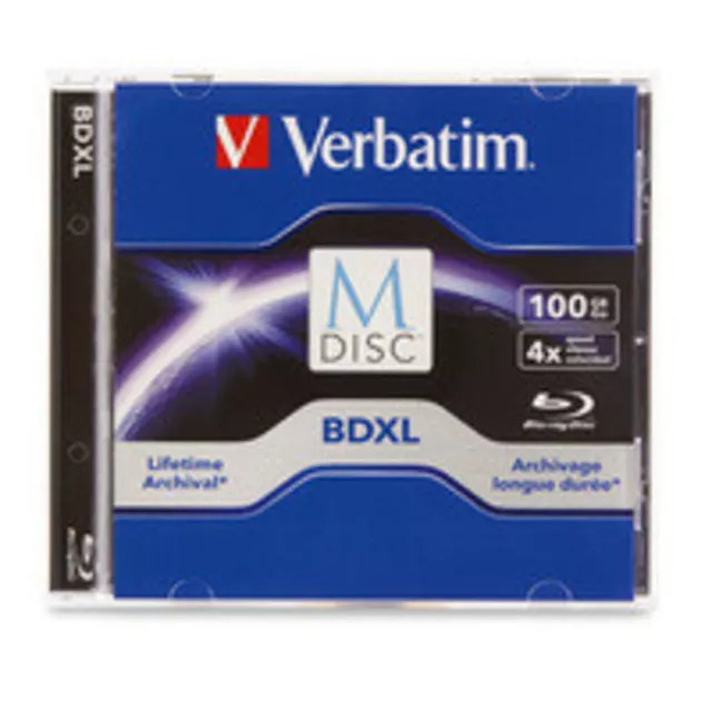 Verbatim 98912 M Disc BDXL 100GB 4X Branded Surface 1pk Jewel Case