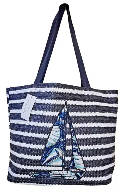 Vera Bradley Straw Tote Bag -  Shore Enough