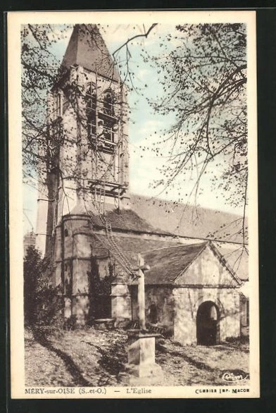 CPA Mery-sur-Oise, l´Eglise