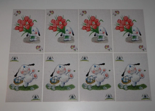 Lot of 8 Chien 10x15cm Humorous Postcard Postcard