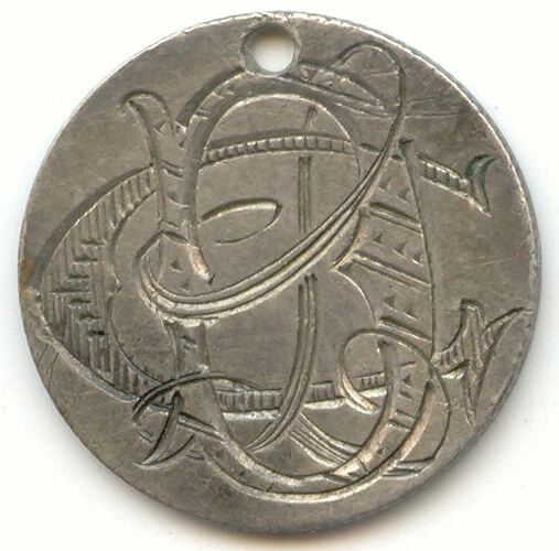 1884 Seated Liberty Dime Love Token, Letters C D L
