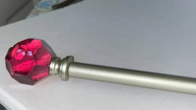 Curtain Rod Pink Acrylic Finials 26" - 48"