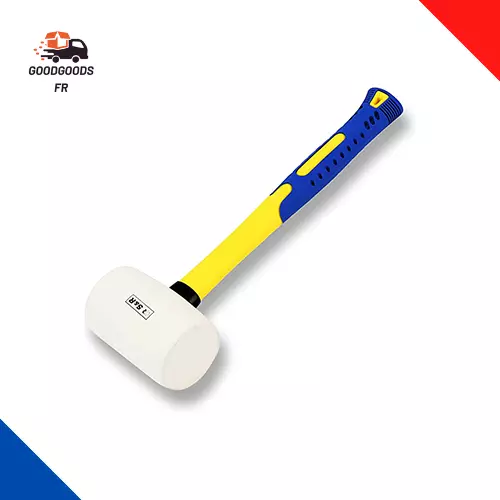Maillet/Marteau En Caoutchouc Blanc, Diamètre 55 Mm, 450G