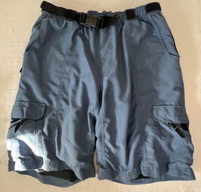 Pantalones cortos acolchados de ciclismo Hoss Technical Gear azul sendero bicicleta de montaña bolsillo para hombre L
