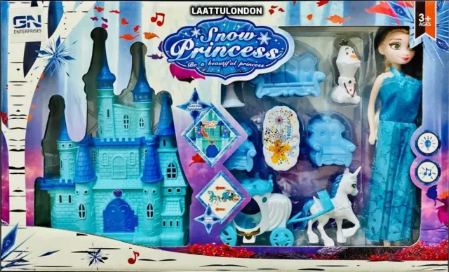 pink  Princess Musical Castle Play Set Light Music Girls Beautiful Toy gift uk