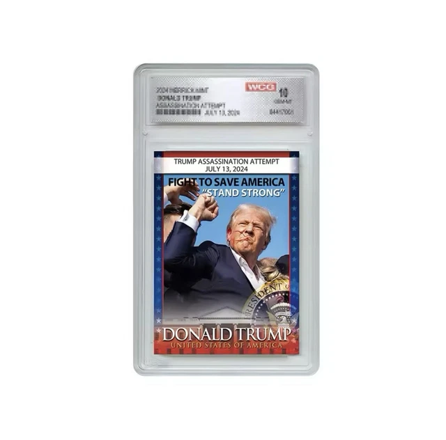 Custom Downtown Donald Trump USA Gem Mint 10 Trading Card – 2024, Card #47, McD New Design, 1/1