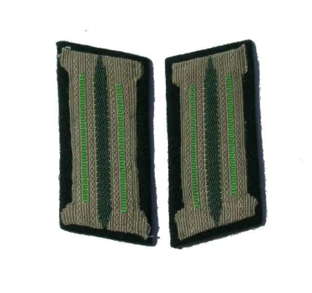 GERMAN WW2 MOUNTAIN troops (Green) enlisted ranks woven collar tabs on ...