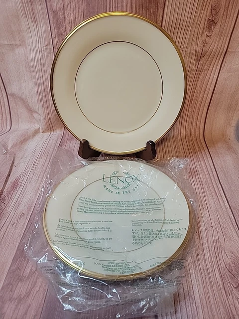 SET OF Vintage Lenox Eternal Salad Plates 8” Ivory Bone China