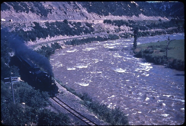 D&RGW Rio Grande 477 "San Juan" river scene duplicate slide
