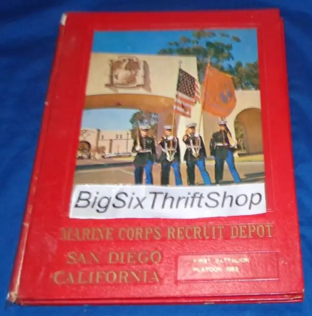 Marine Corps RECRUIT DEPOT MCRD San Diego USMC 1973 Yearbook 1083 Alpha Co
