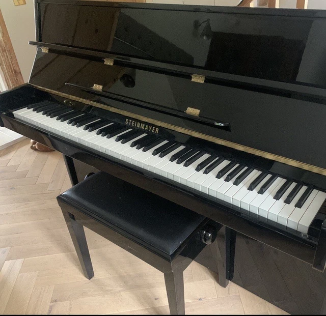 STEINMAYER UPRIGHT PIANO S 108 Black Ebony Gloss Finish . Complete