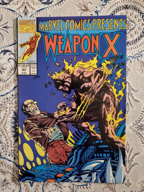 Marvel Comics Presents #83 Weapon X F/Vf Barry Windsor-Smith Cover